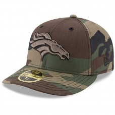 Men's Denver Broncos New Era Woodland Camo Low Profile 59FIFTY Fitted Hat 2533947